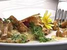 Semmelknödel-Carpaccio mit frischen Pfifferlingen und Gartenkräutern - Rezept