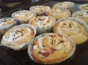 Rhabarber-Butter Muffins mit Äpfeln - Rezept