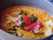 Kürbis- Linsensuppe mit Vanilletomaten - Rezept