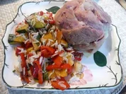 Pfannengerichte - Reis-Gemüsepfanne mit Minieisbein - Rezept