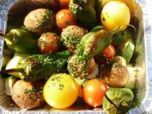 Gemüseschiffchen vom Grill - Rezept