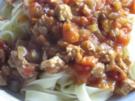 Putenbolognese mit Bandnudeln - Rezept