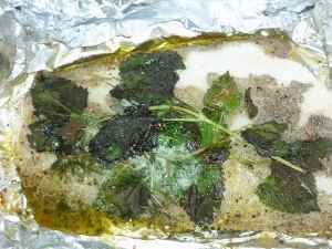 Kräuterheilbutt trifft Gemüseschiffchen - Rezept