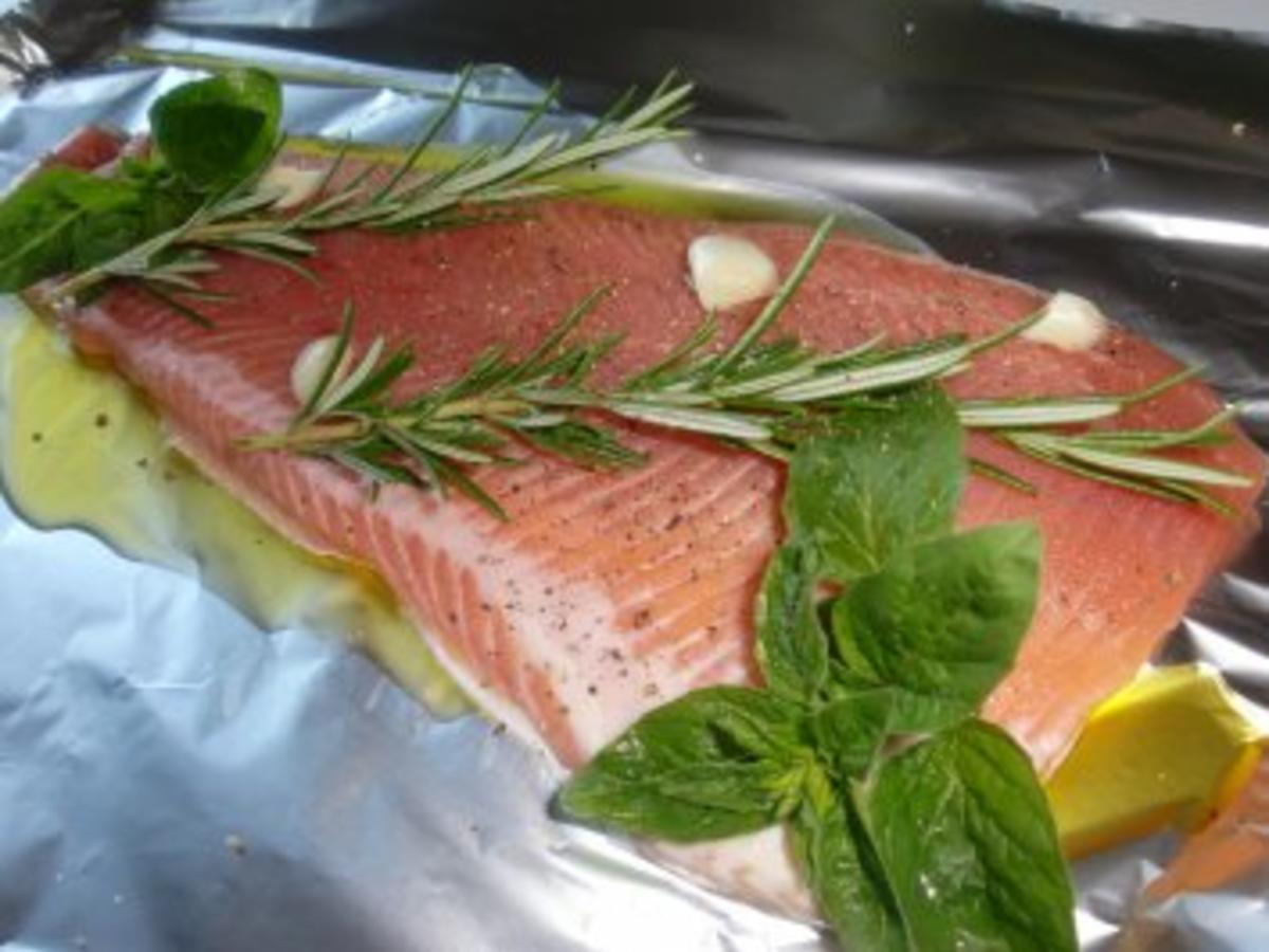 Lachsforelle aus der Folie - schnell & einfach - 400 kcal/100g Lachsforelle aus der Folie - schnell & einfach - 400 kcal/100g