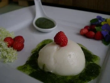 Rezept: Holunder Blüten Mousse mit Minz Pesto Bild Nr. 6 Holunder Blüten Mousse mit Minz Pesto - Rezept - Bild Nr. 6