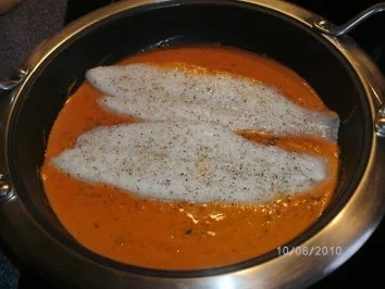 Rezept: Pangasiusfilet mit Weißwein-Sahne-Soße Bild Nr. 4 Pangasiusfilet mit Weißwein-Sahne-Soße - Rezept - Bild Nr. 4