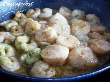 Rezept: Spargel an Jakobsmuschel und Garnelen Bild Nr. 5 Spargel an Jakobsmuschel und Garnelen - Rezept - Bild Nr. 5