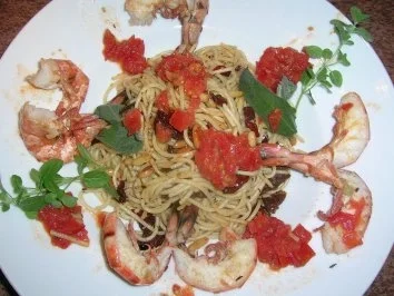 Riesengarnelen (Black Prawns) auf Aioli Art mit Spaghettini (für alle Italienfans) - Rezept - Bild Nr. 4