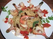 Riesengarnelen (Black Prawns) auf Aioli Art mit Spaghettini (für alle Italienfans) - Rezept