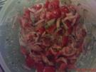 Tomatensalat mit Fleischsalat - Rezept