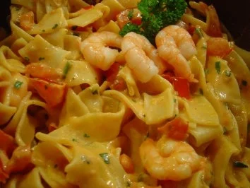 Pasta a´la Anne mit Garnelen... - Rezept