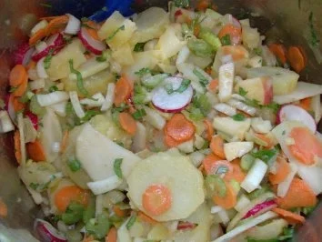 Gemüsesalat mit Orangen-Vinaigrette - Rezept
