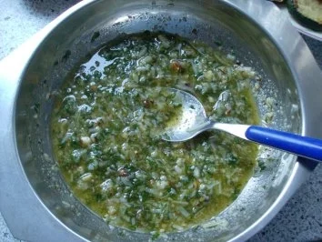 Rezept: gebratene Zucchini mit Spargel und Melissen-Pesto Bild Nr. 6 gebratene Zucchini mit Spargel und Melissen-Pesto - Rezept - Bild Nr. 6