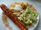 Curry-Wurst mit Pommes - Rezept