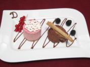 Mousse au chocolat und Himbeertörtchen - Rezept