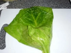 Rezept: Rouladen vom Spitzkohl mit Hackfleisch und Kasselerwürfeln Bild Nr. 12 Rouladen vom Spitzkohl mit Hackfleisch und Kasselerwürfeln - Rezept - Bild Nr. 12