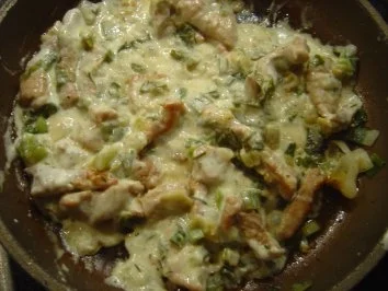 Rezept: Geschnetzeltes mit Lauchzwiebeln und Kräuter-Butter-Reis Bild Nr. 6 Geschnetzeltes mit Lauchzwiebeln und Kräuter-Butter-Reis - Rezept - Bild Nr. 6