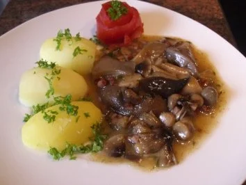 Rezept: Pilze: MISCHPILZ - TÖPFCHEN... mit Lachsschinkenwürfel Pilze: MISCHPILZ - TÖPFCHEN... mit Lachsschinkenwürfel - Rezept