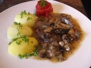 Pilze:   MISCHPILZ - TÖPFCHEN...   mit Lachsschinkenwürfel - Rezept
