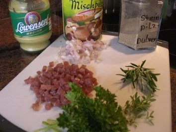 Rezept: Pilze: MISCHPILZ - TÖPFCHEN... mit Lachsschinkenwürfel Bild Nr. 2 Pilze: MISCHPILZ - TÖPFCHEN... mit Lachsschinkenwürfel - Rezept - Bild Nr. 2