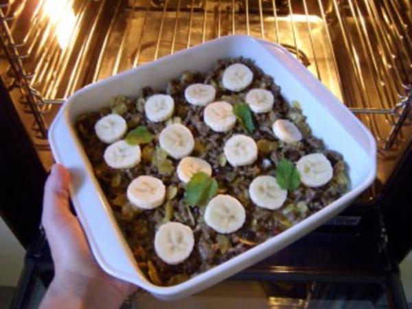 Bobotie Südafrikanischer Hackauflauf mit Zimtreis - einfach - 201 kcal/100g