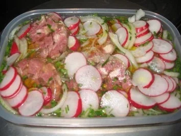 Rezept: Brotzeit/Snack: "Schnelle Sülze mit Musik" Bild Nr. 2 Brotzeit/Snack: "Schnelle Sülze mit Musik" - Rezept - Bild Nr. 2