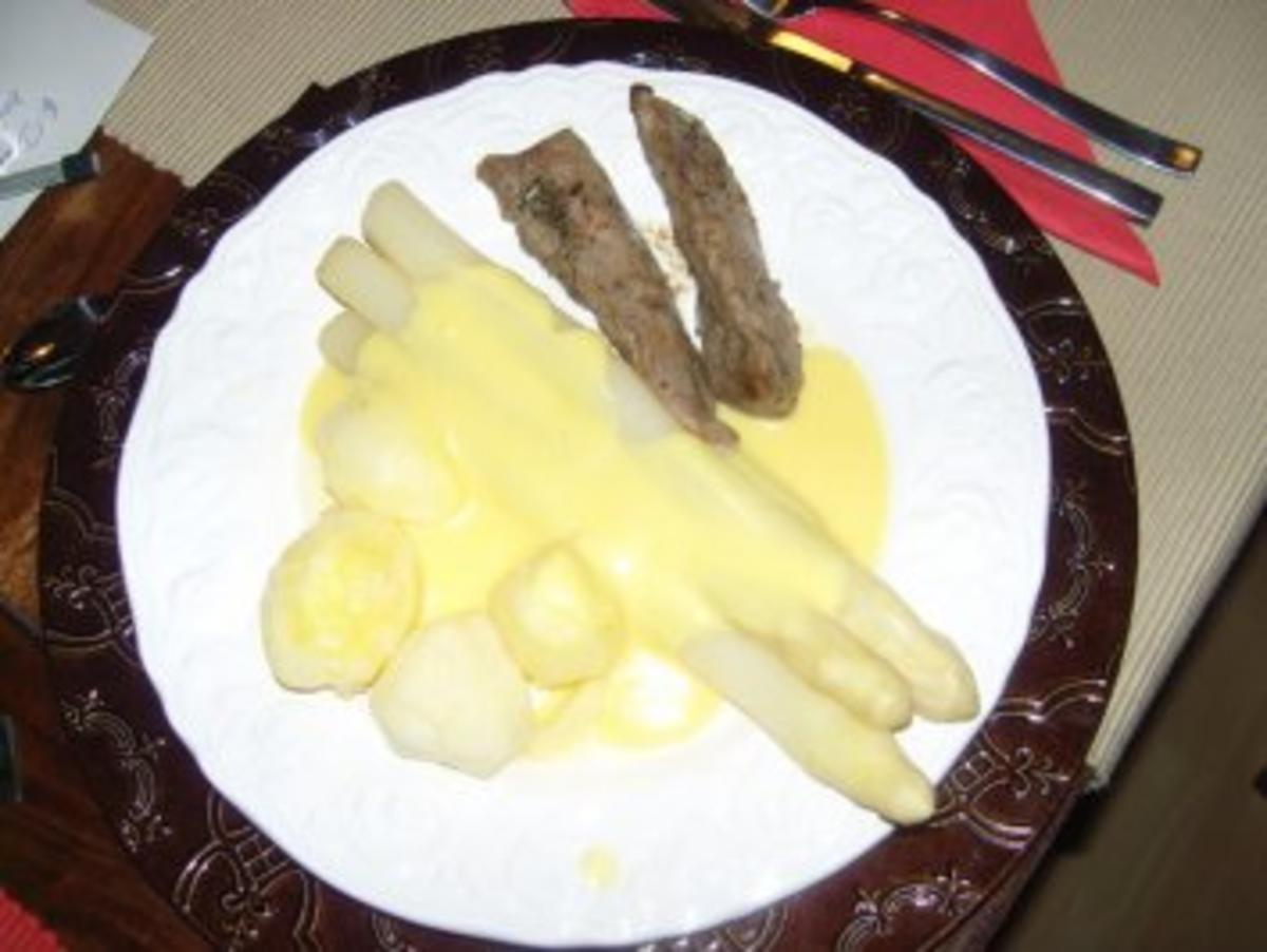 Lammfilet an badischem Spargel mit Zitronenbutterkartöffelchen - Rezept
