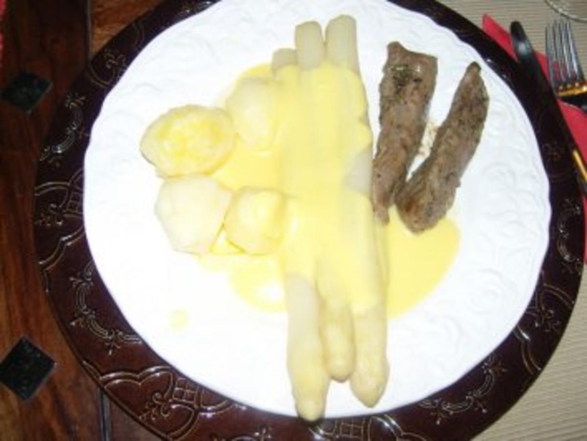 Lammfilet an badischem Spargel mit Zitronenbutterkartöffelchen - Rezept - Bild Nr. 2