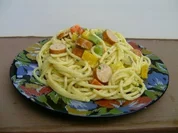 Spaghettisalat mit Pesto - Rezept