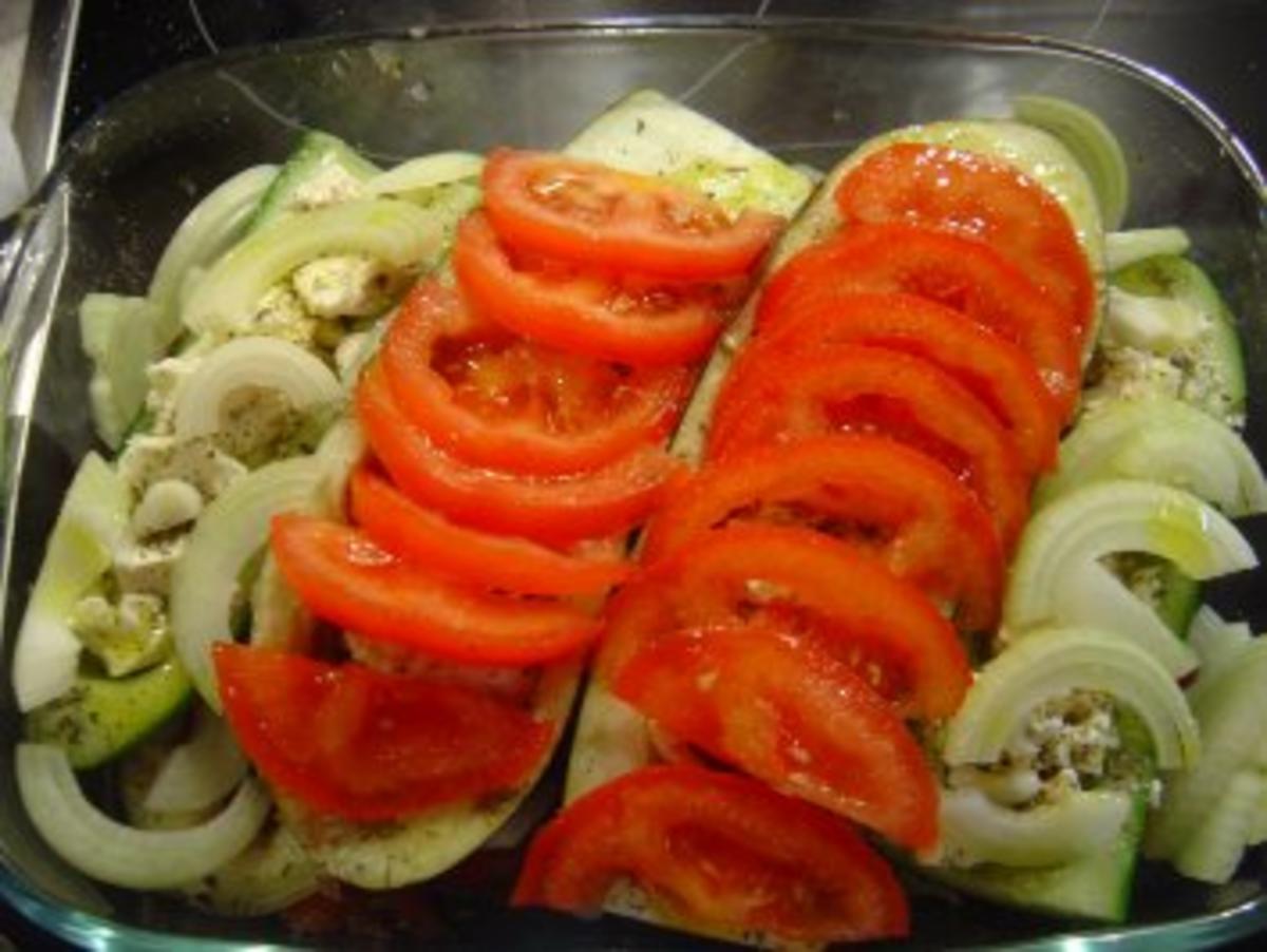 Aubergine und Gurke mit Feta überbacken - Rezept - Bild Nr. 6