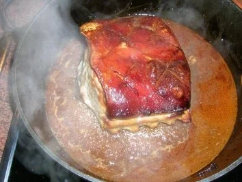 Spanferkelrücken an Frühlingsgemüse mit leckerer Biersauce  - eine kleine Leckerei - - Rezept - Bild Nr. 9