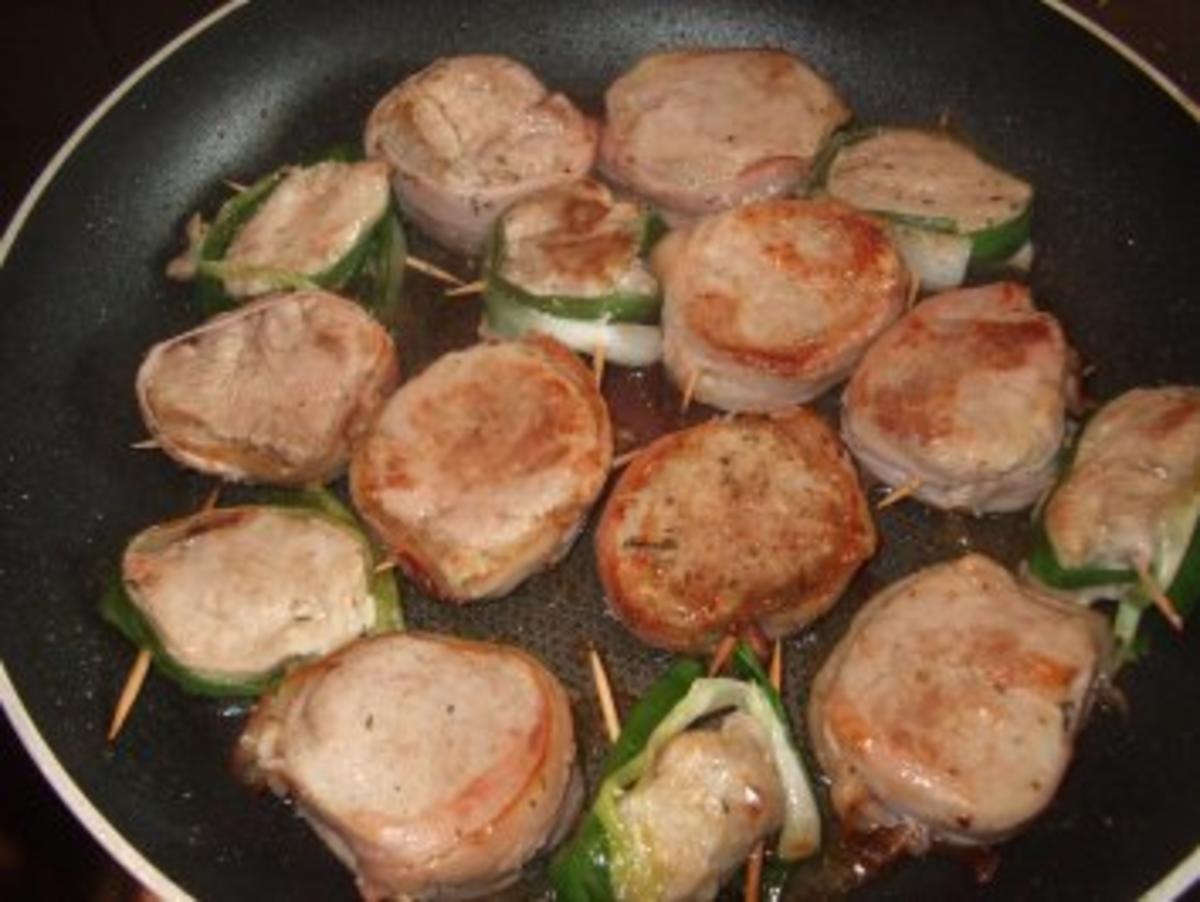 Schweinefiletmedaillions mit Gemüsereis - Rezept