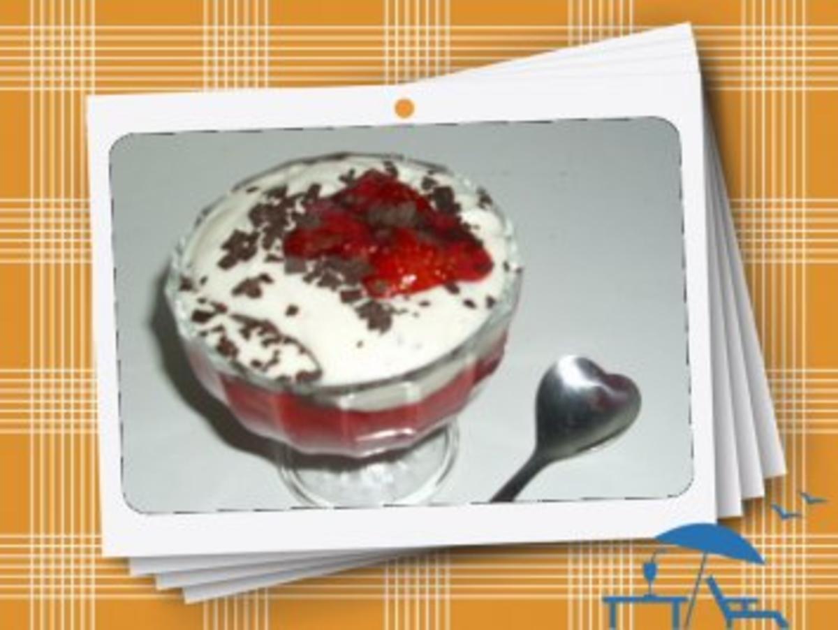 Stracciatella-Creme mit Himbeeren - Rezept