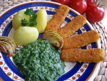 Spinat mit Fischstäbchen ... - Rezept - Bild Nr. 2