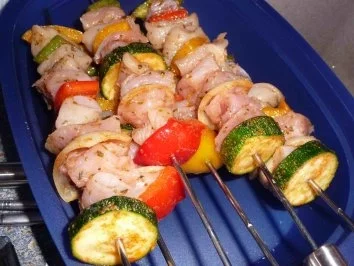 Rezept: Bratwurst/Geflügelspieße Bild Nr. 2 Bratwurst/Geflügelspieße - Rezept - Bild Nr. 2