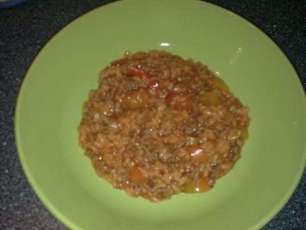 Rotes Hack-Risotto - Rezept