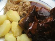 Geschmorte Rippchen in Honig-Marinade  und Sauerkraut vom Faß - Rezept