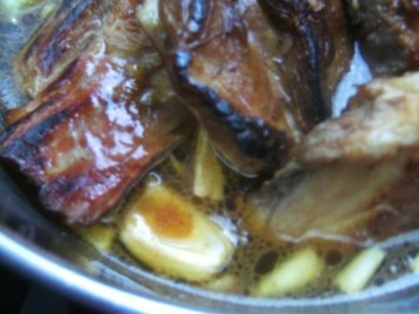 Geschmorte Rippchen in Honig-Marinade und Sauerkraut vom Faß - Rezept ...