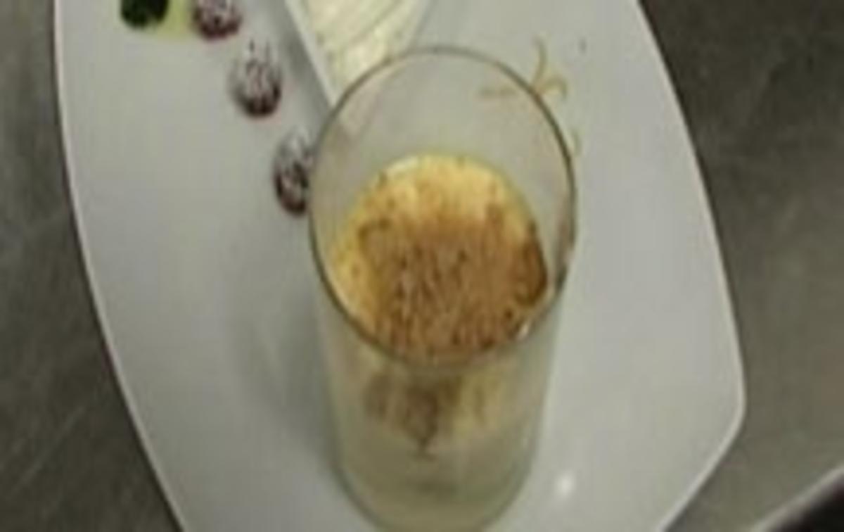 Topfenschaum mit süßem Basilikum-Pesto und Amarettocreme - Rezept ...