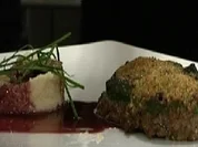 Entrecote an Rotwein-Butter-Soße mit Selleriepüree und Perigord-Trüffel - Rezept