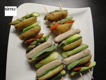 Rezept: Spiesschen mit Spargeln Bild Nr. 3 Spiesschen mit Spargeln - Rezept - Bild Nr. 3