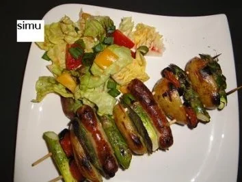 Rezept: Spiesschen mit Spargeln Spiesschen mit Spargeln - Rezept