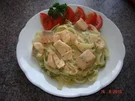 Fisch : Lachs in Sahneauce mit Tagliatelle - Rezept