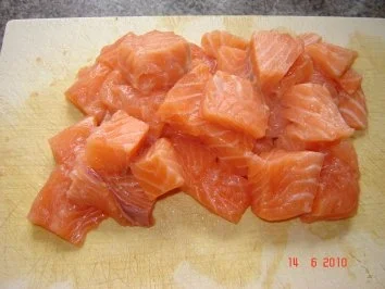 Fisch : Lachs in Sahneauce mit Tagliatelle - Rezept - Bild Nr. 3