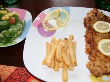 Kalb: Kalbschnitzel mit Mango-Feldsalat - Rezept - Bild Nr. 7