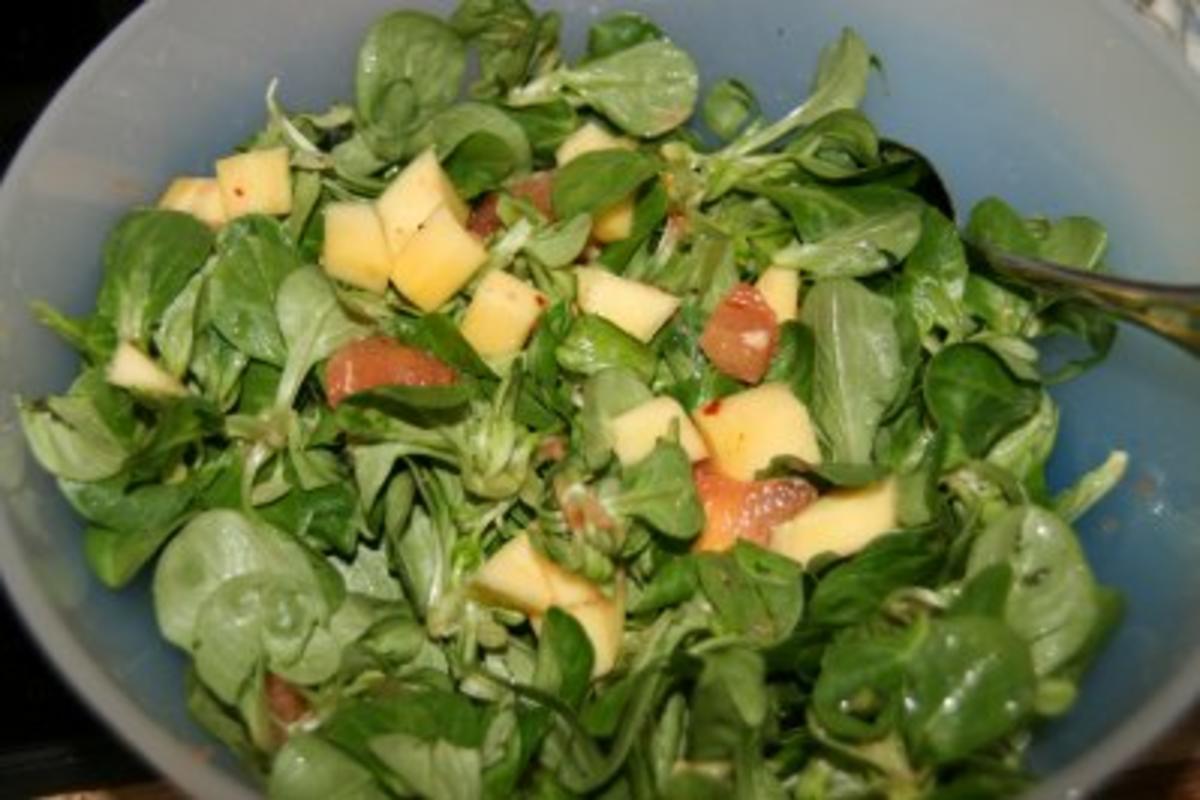 Salat: fruchtiger Mango-Feldsalat - Rezept - Bild Nr. 3