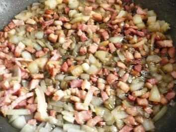 Rezept: Nudelsalat mit Speck und Tomaten Bild Nr. 3 Nudelsalat mit Speck und Tomaten - Rezept - Bild Nr. 3