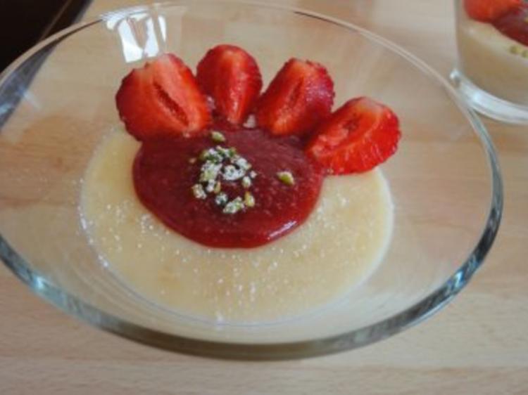 Vanille-Milchreis mit Erdbeersoße - Rezept - kochbar.de
