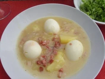 Rezept: Tellergerichte: Süss-Saure-Eier Tellergerichte: Süss-Saure-Eier - Rezept