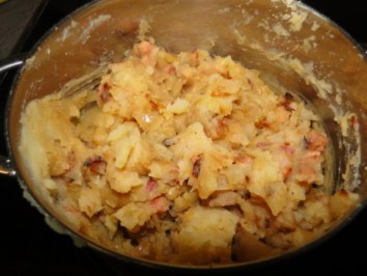 Stampfkartoffeln mit Speck und Zwiebeln, und Buttermilch   Für Göga mit Joghurt - Rezept - Bild Nr. 8